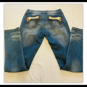 Freehold skinny jeans embellished back pockets juniors size 7